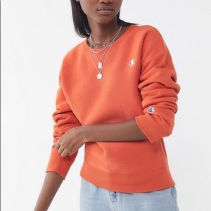NWT Champion Orange Crew Neck Sweatshirt XS